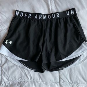 Black and white athletic shorts